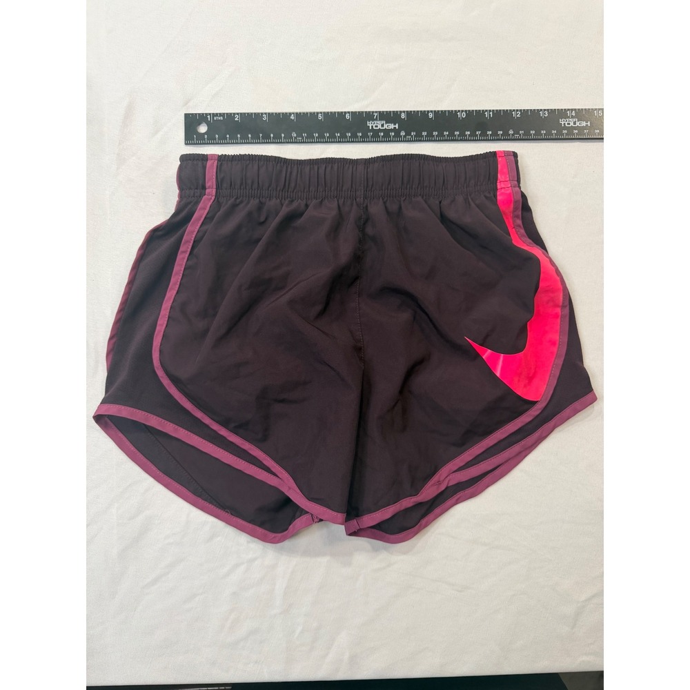 Nike Dri-FIT Womens XS Purple Pink Swoosh Running Shorts Athletic Gym Plum